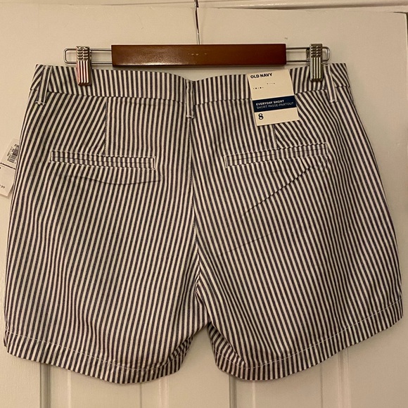 Navy Blue& White Stripped Everyday Short - Picture 6 of 7